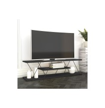 Mueble de TV con 3 Estantes, Soporte para TV en Color Antracita 120x30x33cm - Ideal para Salón y Sala de Estar