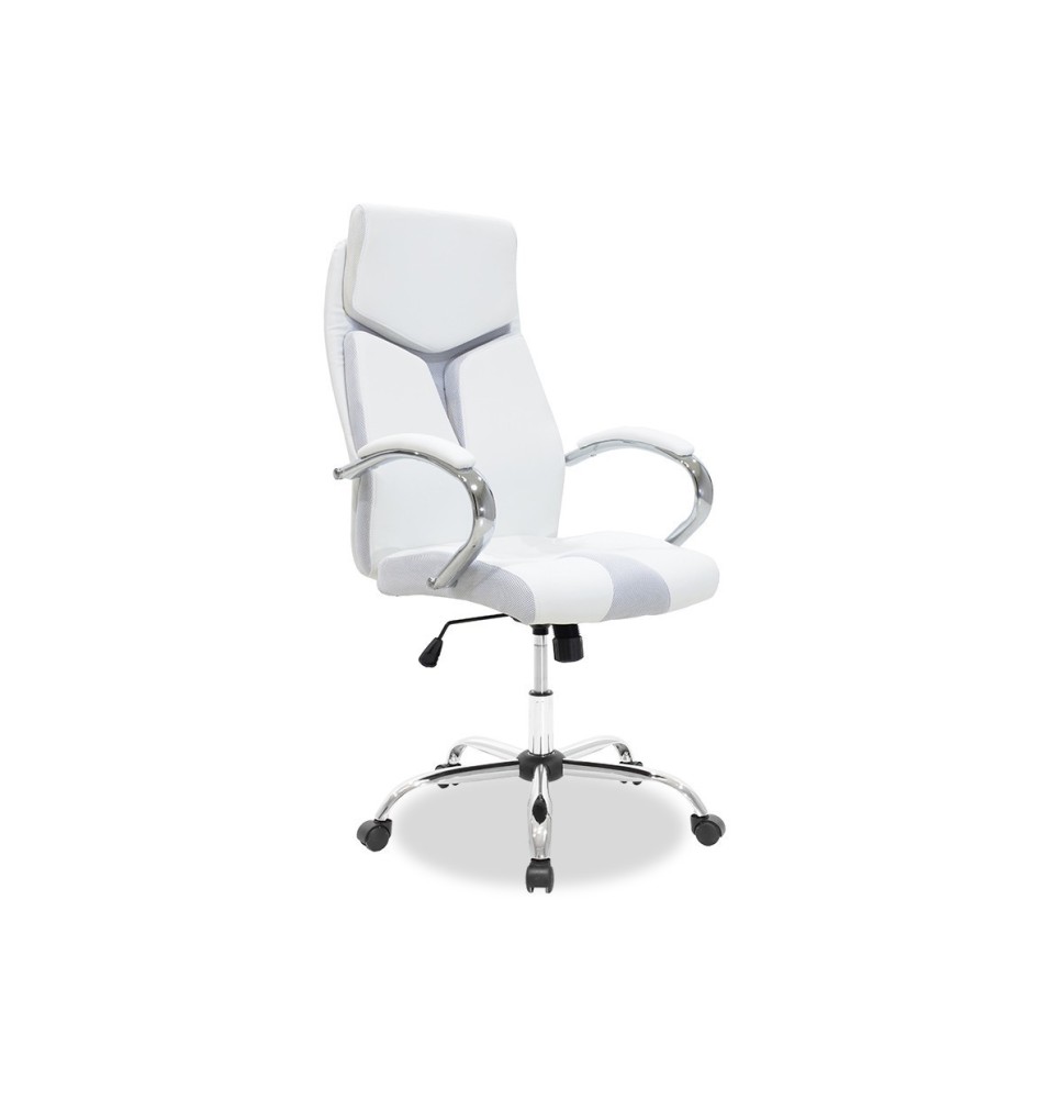 Sillón de Dirección en Piel Sintética Blanco: ¡Elegancia y confort para tu oficina!