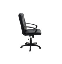 Silla de Trabajo de Oficina en Color Negro - 95/85x61x58 cm, Diseño Ergonómico con Reposabrazos para Mayor Comodidad.